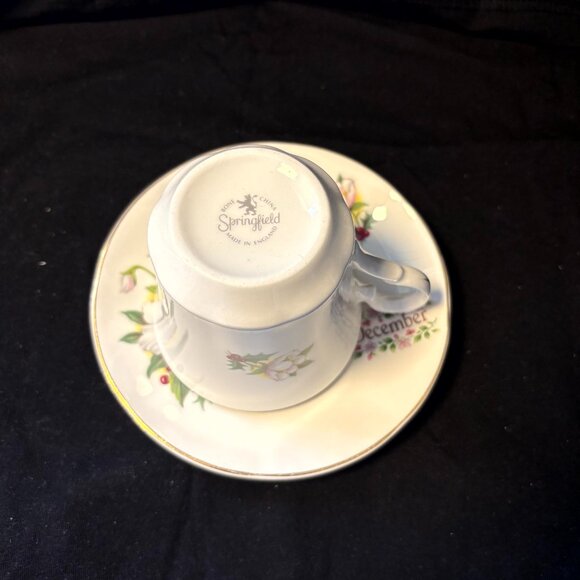 Springfield Bone China Cup and Saucer - December - Picture 3 of 4